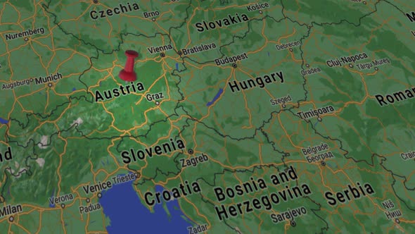 Austria on map 4K