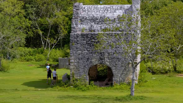 MAYAN RUINS DZIBILCHALTUN MERIDA YUCATAN MEXICO