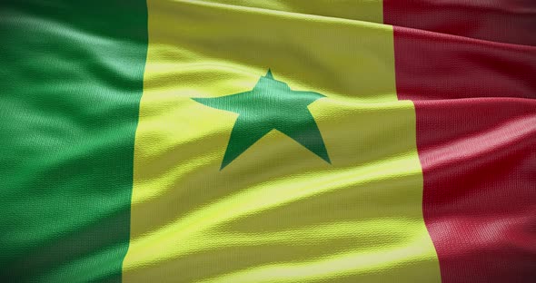 Senegal waving flag animation loop