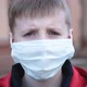 Portrait of Little Boy Wearing Medical Mask on Street in City - VideoHive Item for Sale