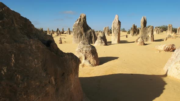 close up slider shot of the pinnacles