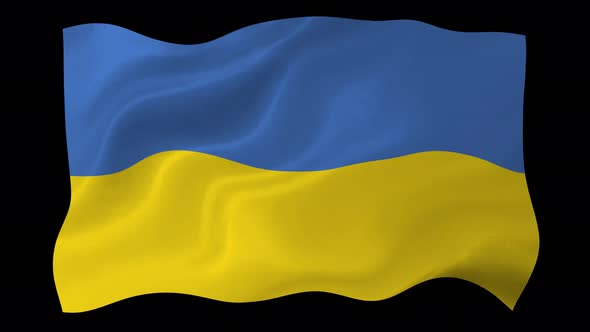 Ukraine Flag Wavy National Flag Animation