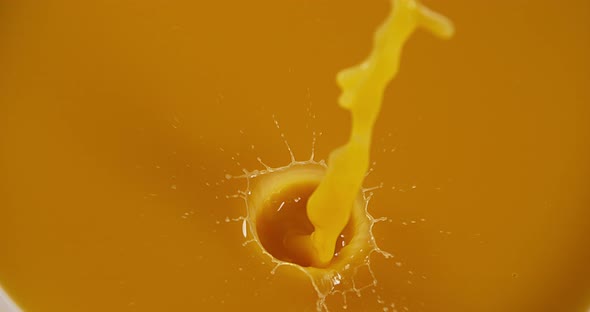 Orange Juice being poured, Slow Motion 4K