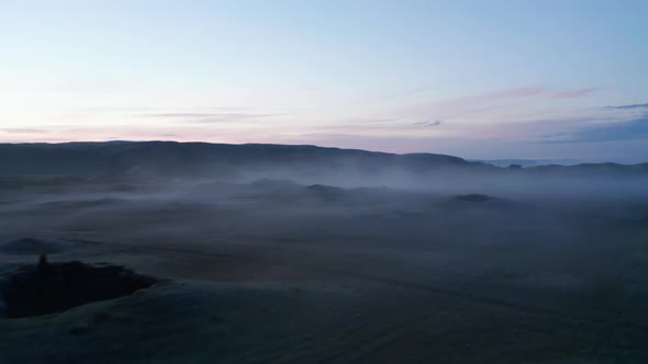 Low Flight Above Nordic Landscape at Dusk