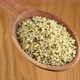Organic hemp seeds in wooden spoon. Superfood hemp seeds - VideoHive Item for Sale