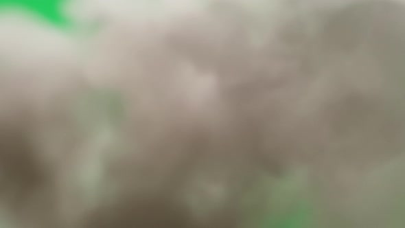 Smoke on Green Chroma Key Background