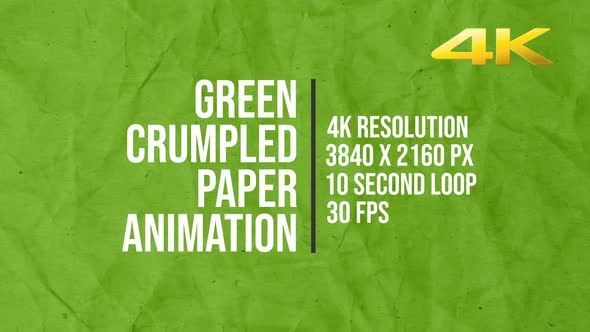 Green Crumpled Paper