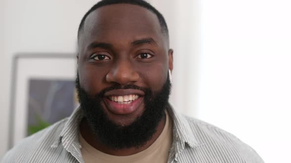 Closeup Photo of Positive Confident Handsome Successful African American Young Man in Stylish Casual