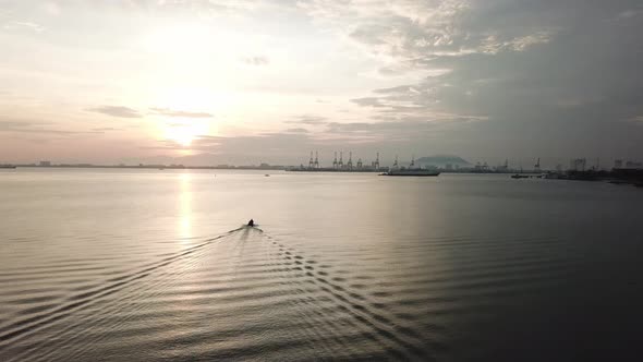 A boat sail at sea near Georgetown