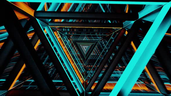 Neon Sci Fi triangle VJ loop HD