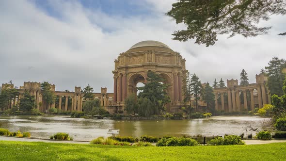 time lapse: the palace of fine arts angle 2