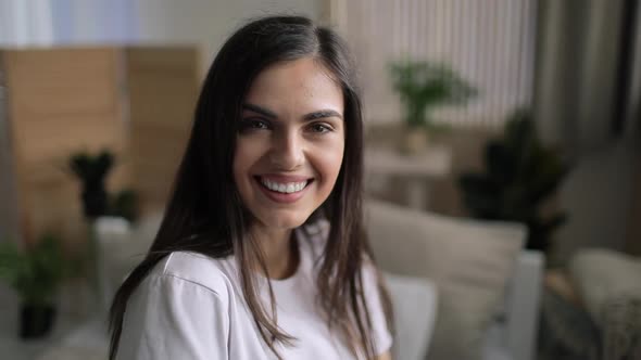 Beautiful Woman Smiling at Camera