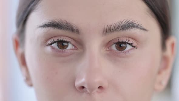 Close Up of Blinking Eyes of Latin Women