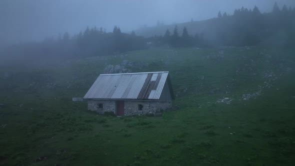 Fog On The Hill On A Mystic Spring Morning