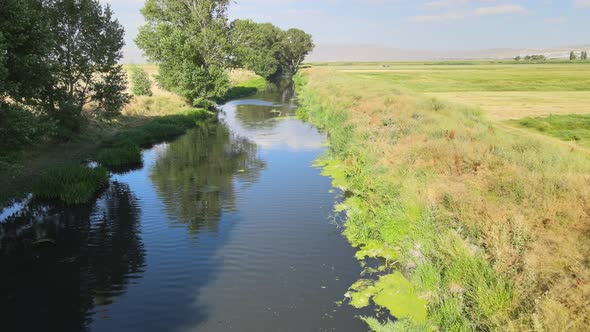 river nature landscape