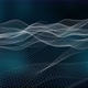 Background Cyan Dark Color Digital Particle Line Wave Animated - VideoHive Item for Sale