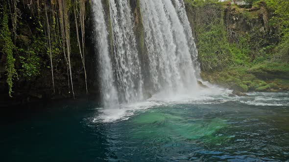 Slow Motion of Upper Duden Waterfall in Antalya Turkey