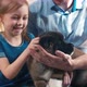Cheerful father and daughter caressing pet - VideoHive Item for Sale