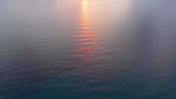 Sea Texture  Filmed on a Drone in the Sunset