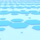 A surface of blue hexagonal polygons - VideoHive Item for Sale