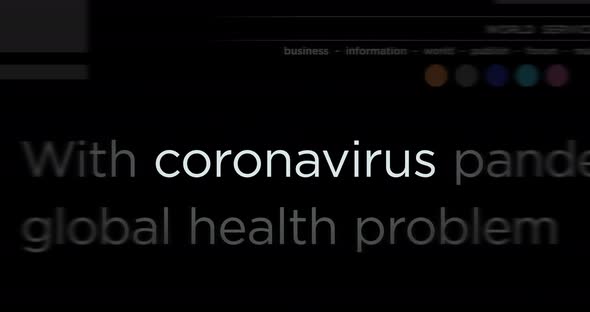 Headline titles media with coronavirus covid epidemic seamless looped