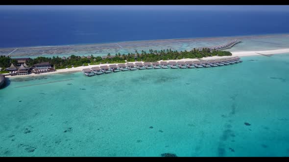 Aerial view sky of exotic island beach time by aqua blue water and bright sandy background of journe