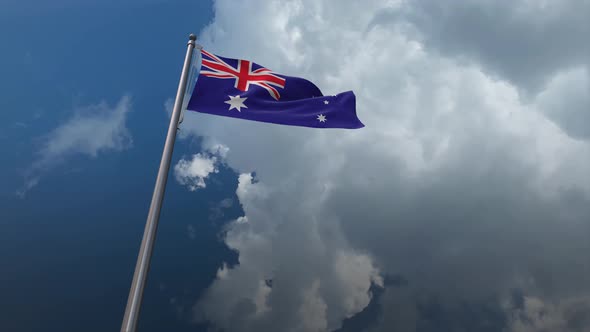 Australia Flag Waving - 4K