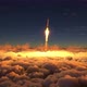 Rocket Flies Through the Clouds 4k - VideoHive Item for Sale