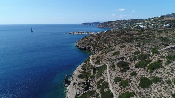 Faros beach on the island of Sifnos in the Cyclades in Greece