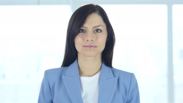 Portrait of Serious Young Businesswoman