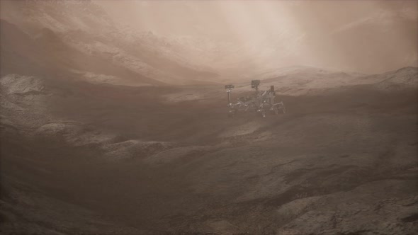 Curiosity Mars Rover Exploring the Surface of Red Planet