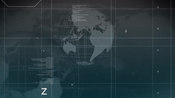 Animation of globe on black background