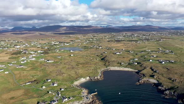 Aerial View of the Beautiful Coastline in Gweedore  County Donegal Ireland