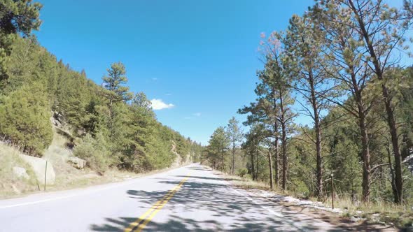 POV point of view -Driving East to Boulder on highway 36.