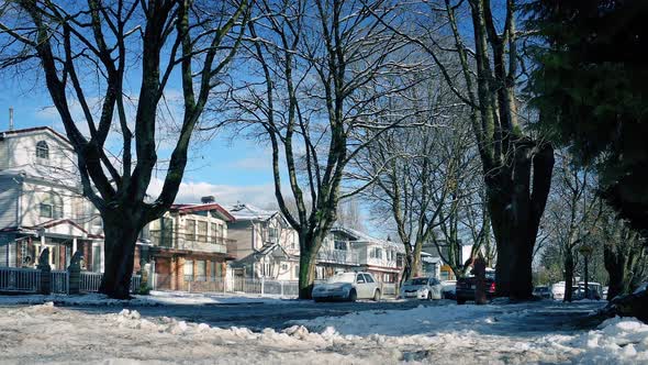 Houses On Sunny Winter Day