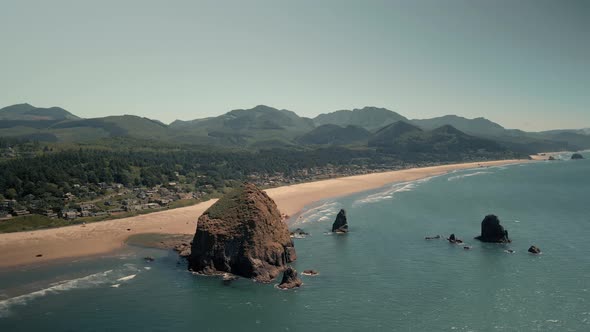 Bird'seye View of the Ocean and Rocks