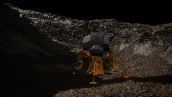 Lunar Landing Mission on the Moon alt