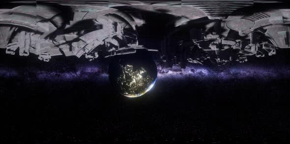 Big Alien Mothership. VR 360 Virtual Reality alt