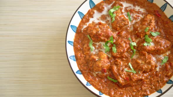 chicken tikka masala spicy curry meat food - Indian food style