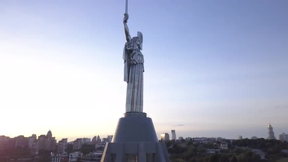 Monument Motherland. Aerial. Kyiv. Ukraine