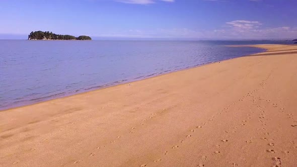 Empty beach aerial