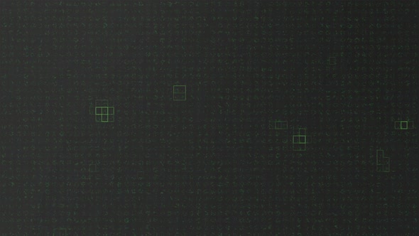 Abstract Green Square Line Animated