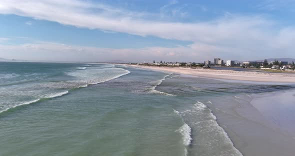 Aerial view of Lagoon beach in Cape Town South Africa