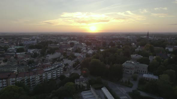 Aerial view of Lund, Sweden. Landmarks spotted