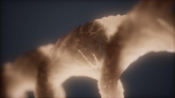 Loop Double Helical Structure of Dna Strand Close-up Animation alt