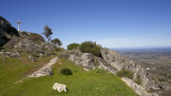 Landscape mountains around Marvao in Alentejo, Portugal