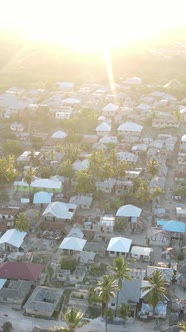 Tanzania  Houses on Zanzibar Island Slow Motion