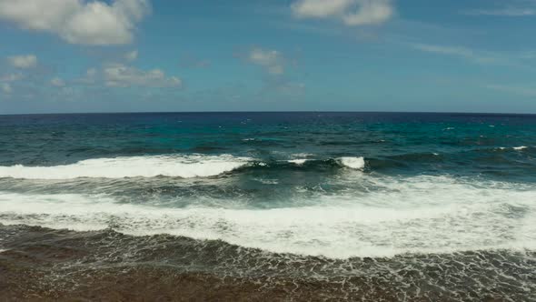 Waves Crashing on a Coral Reef.