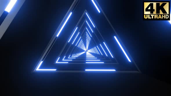 6 Triangular Neon Dashed Line Tunnel Pack 4k alt