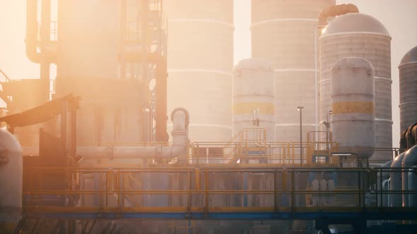 Oil and Gas Refinery at Twilight alt